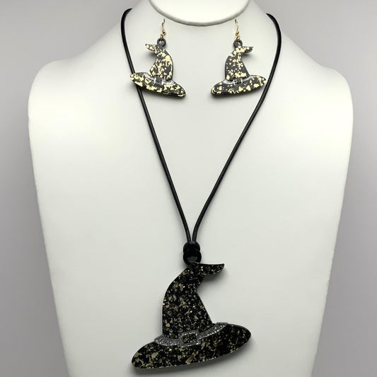 Witches Hat Necklace Set