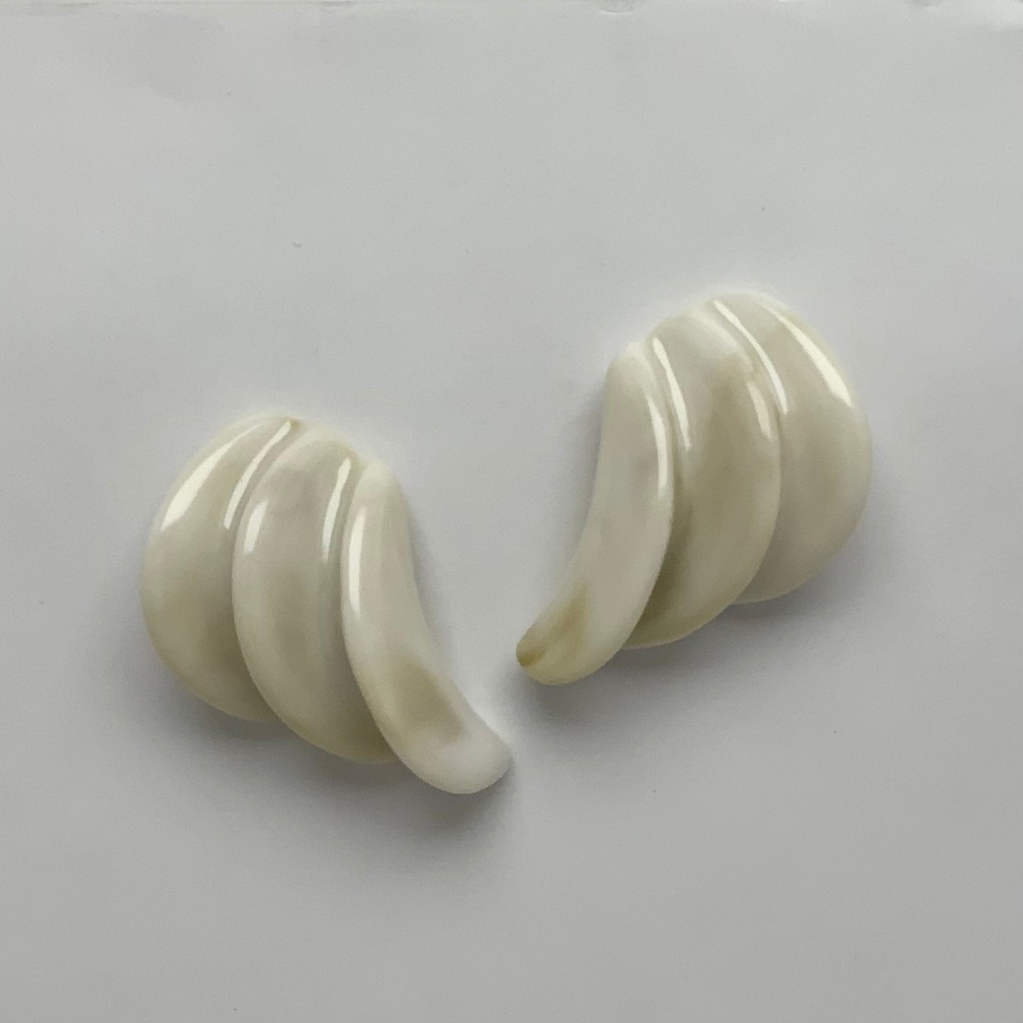 Lucite Ridges Statement Earrings