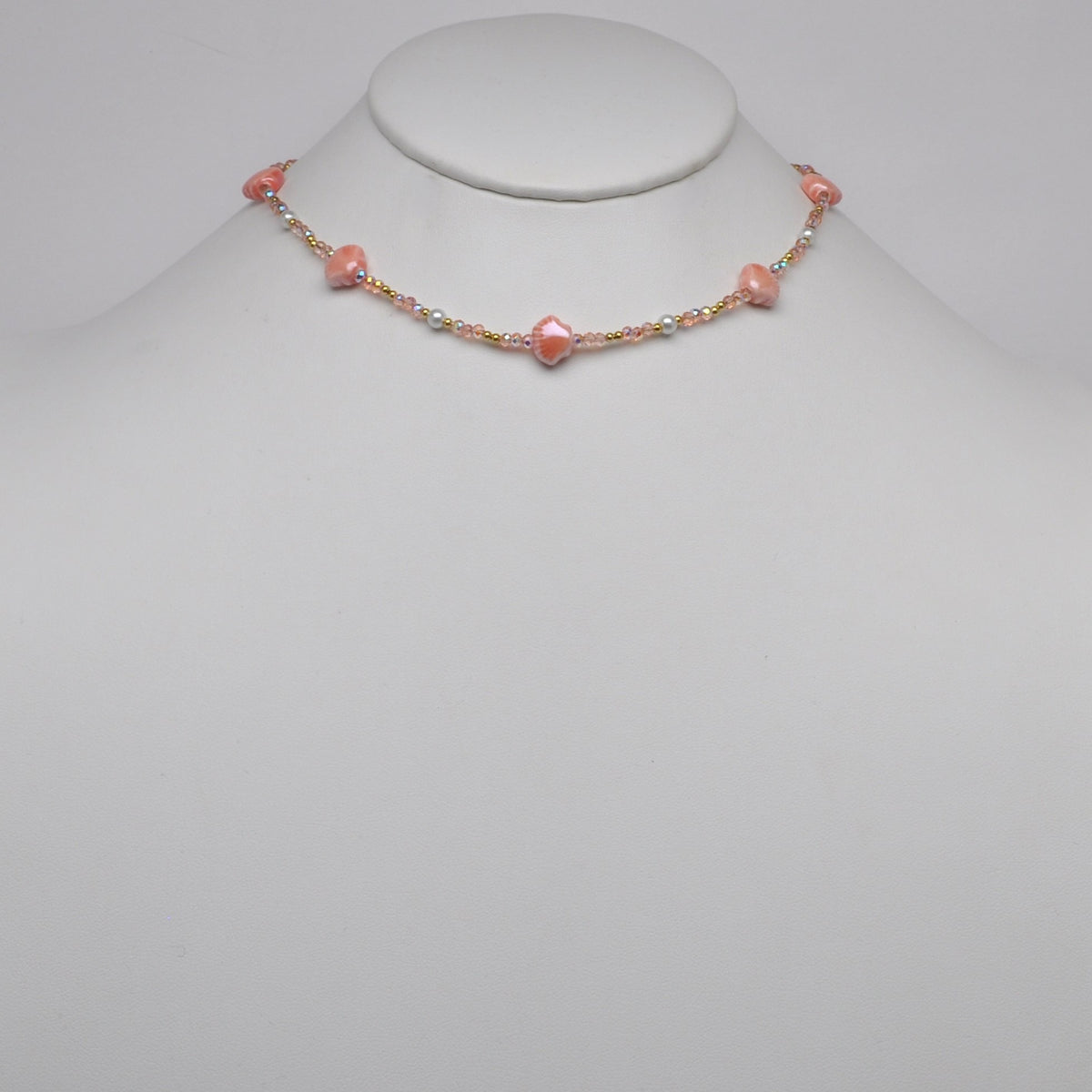 Seashell Crystal Beaded Necklace