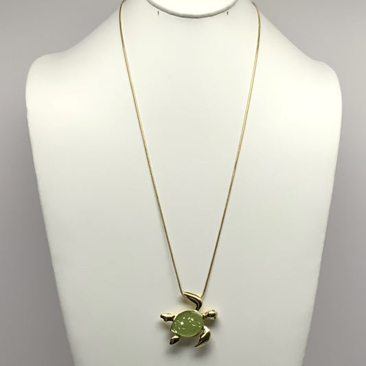 Resin Filled Turtle Drop Necklace