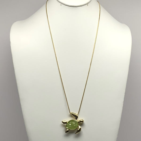 Resin Filled Turtle Drop Necklace