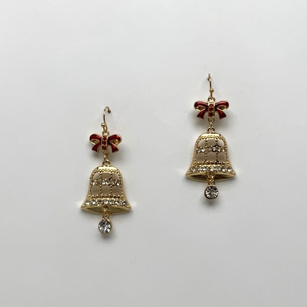 Christmas Crystal Bell Earrings