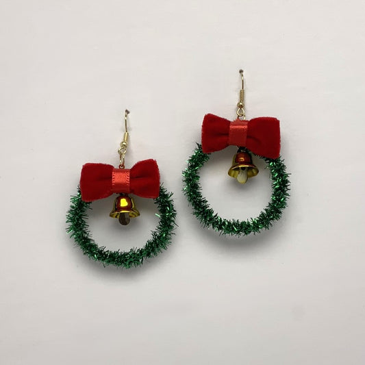 Jingle Christmas Wreath Earrings