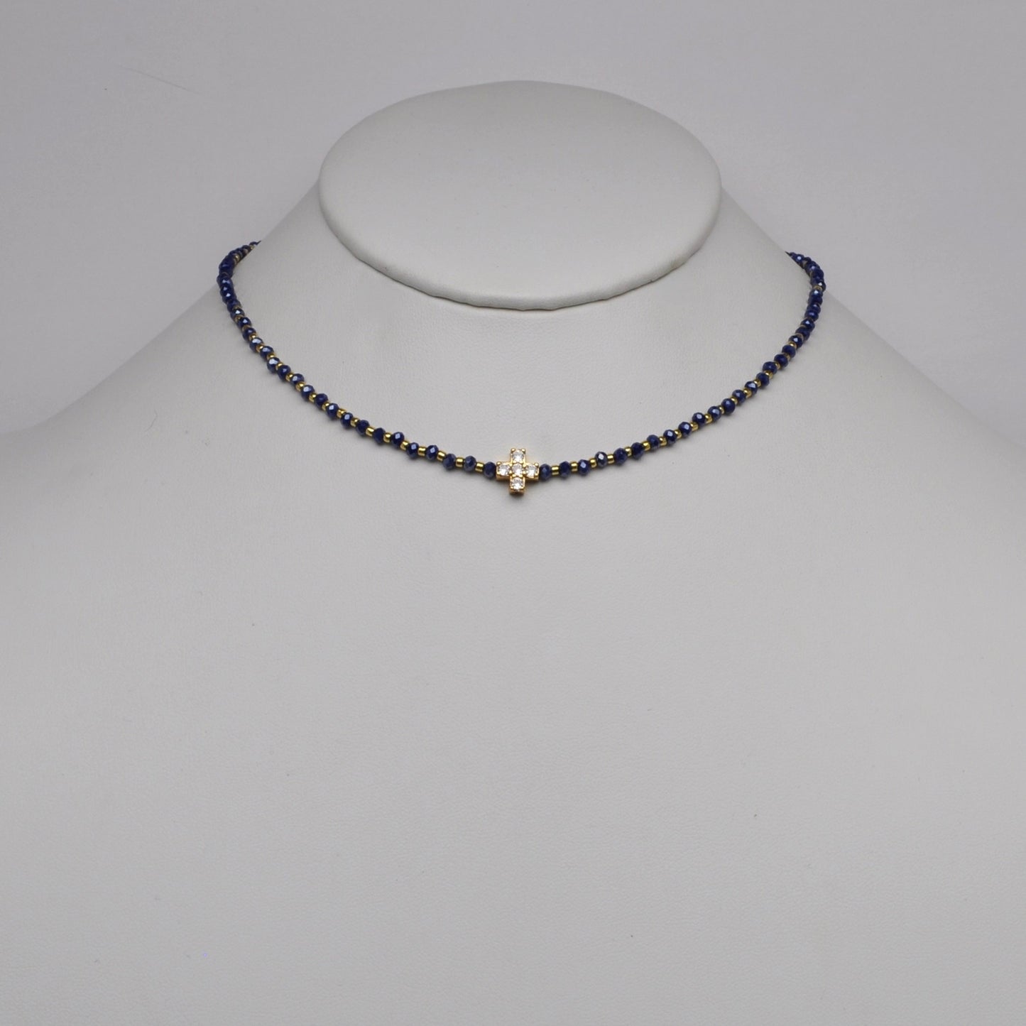 Crystal Cross Charm Necklace
