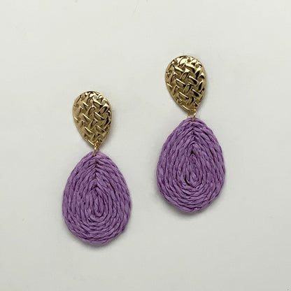Paper Twine Teardrop Earrings