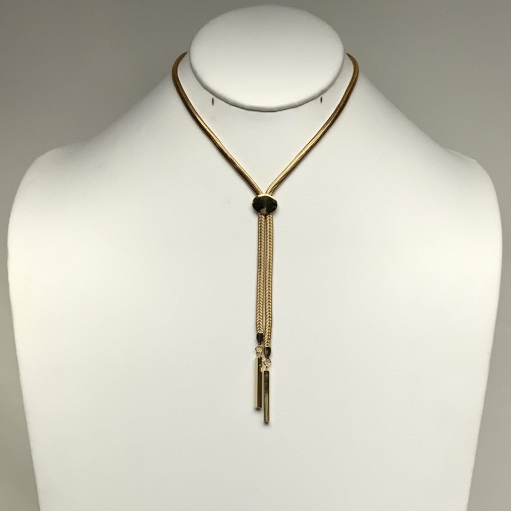 Snake Chain Tassel Necklace