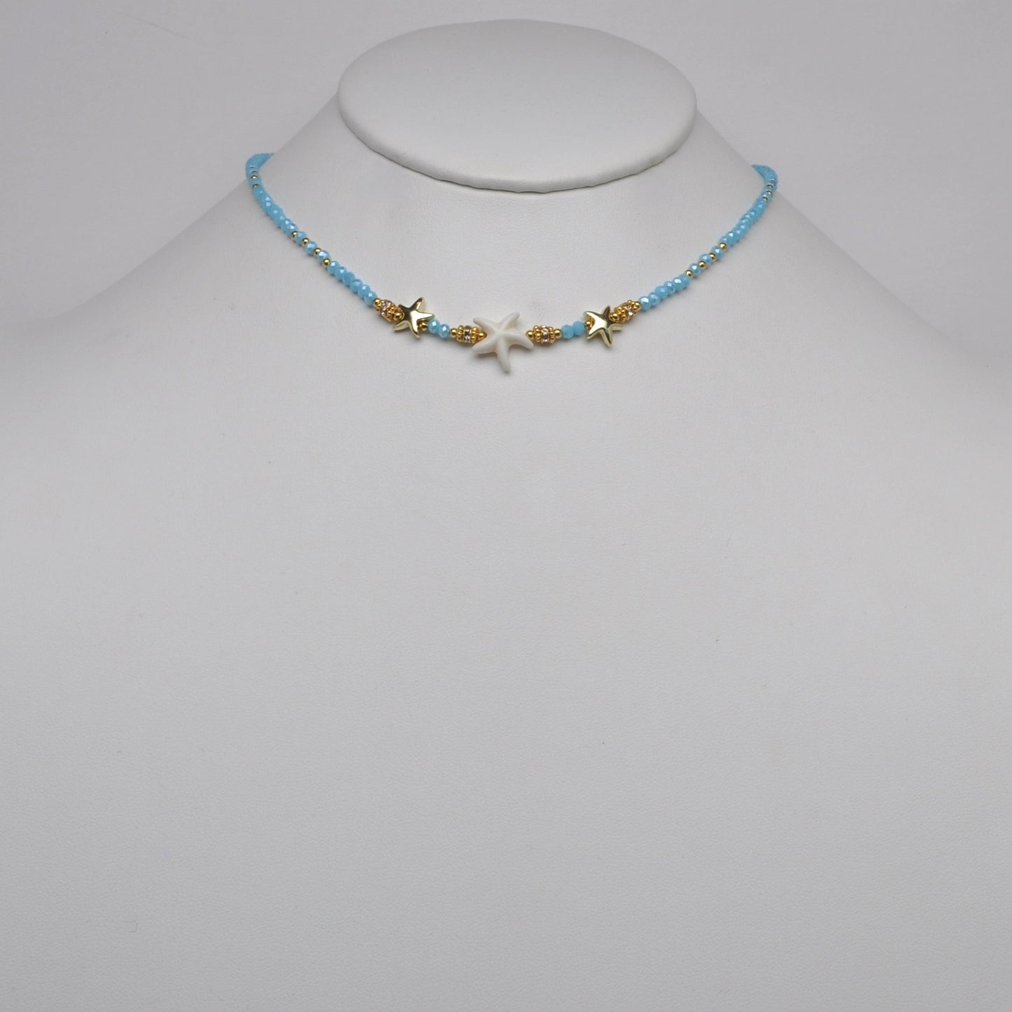 Crystal Starfish Charm Necklace