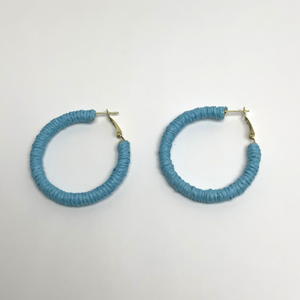 Twine Wrapped Hoop Earrings