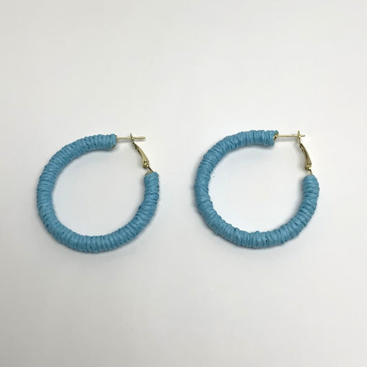 Twine Wrapped Hoop Earrings