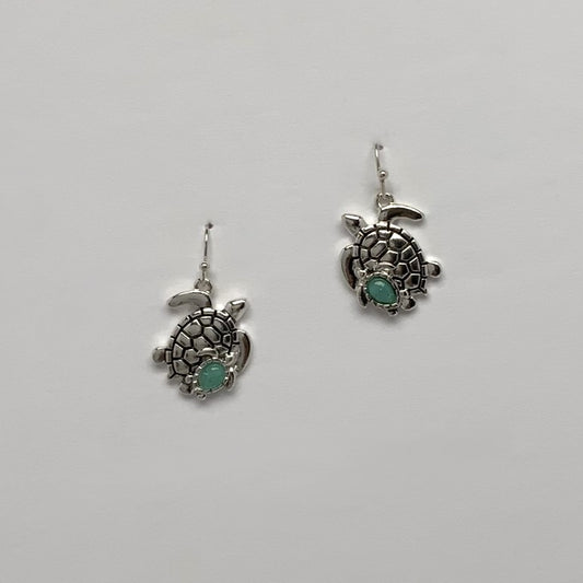 Turtle Drop Earrings