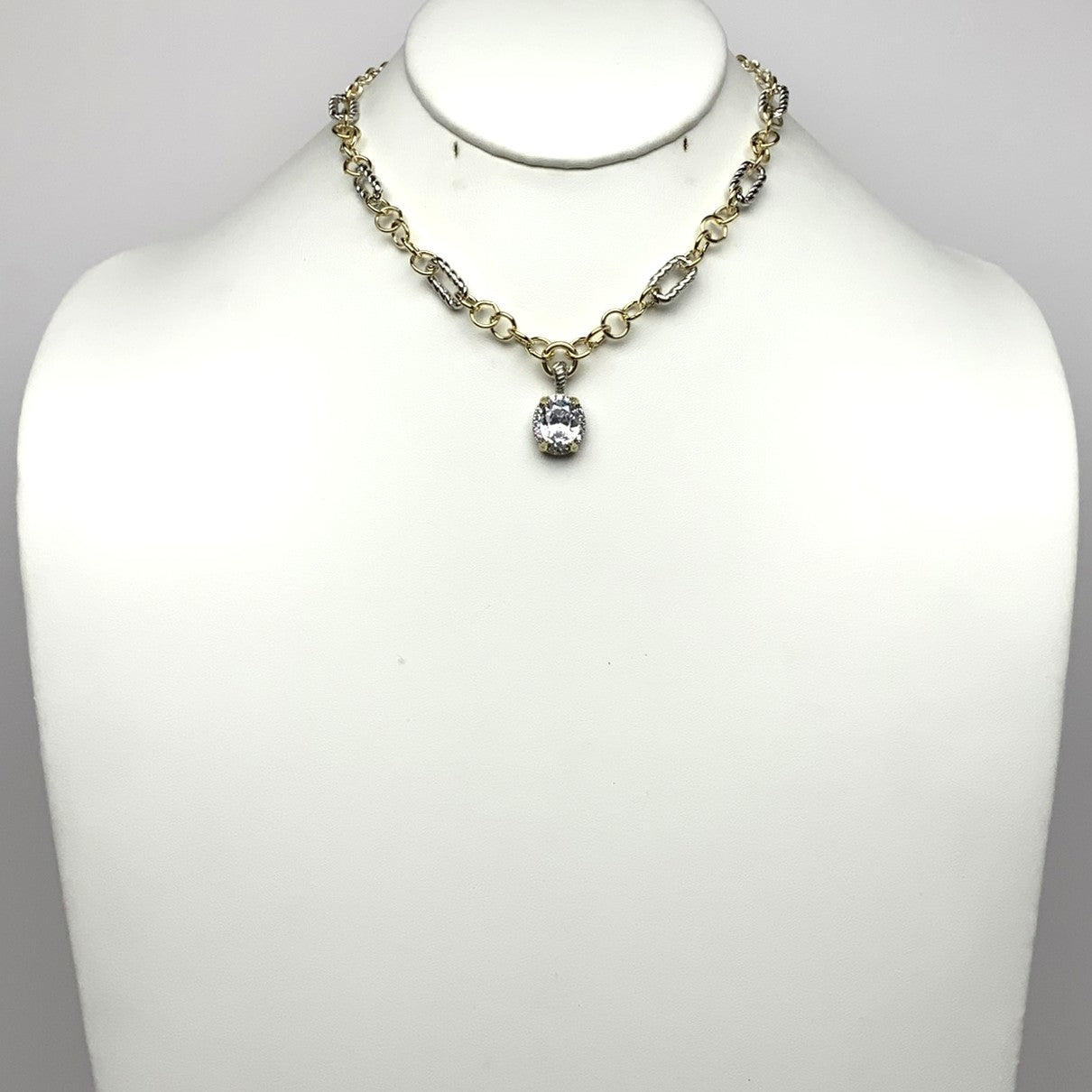 Link Cubic Zirconia Necklace