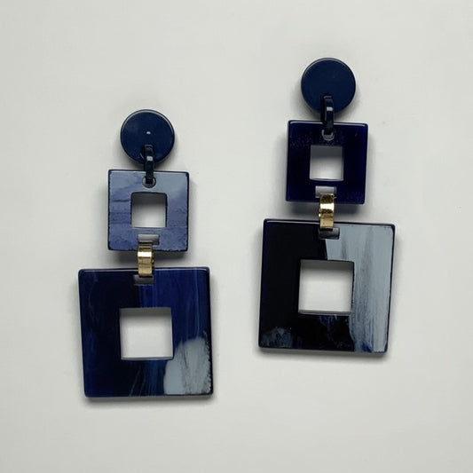 Descending Lucite Square Earrings