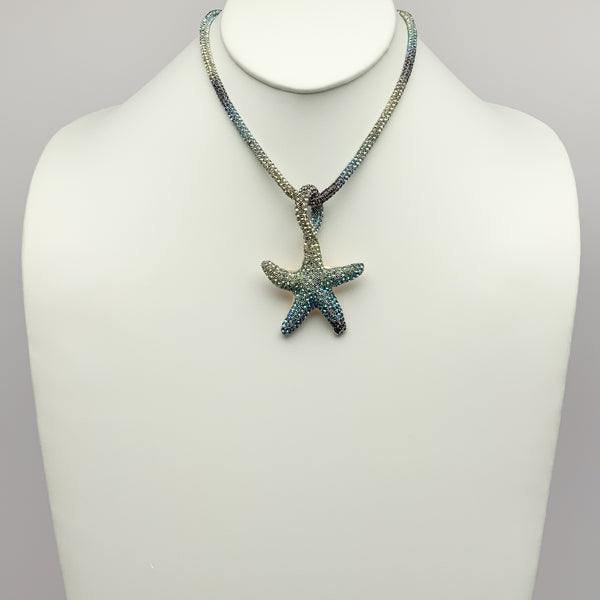 Rhinestone Starfish Necklace