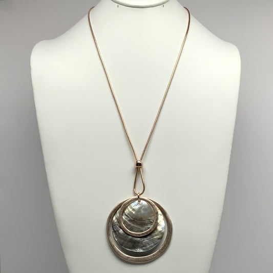 Circle Abalone Shell Necklace