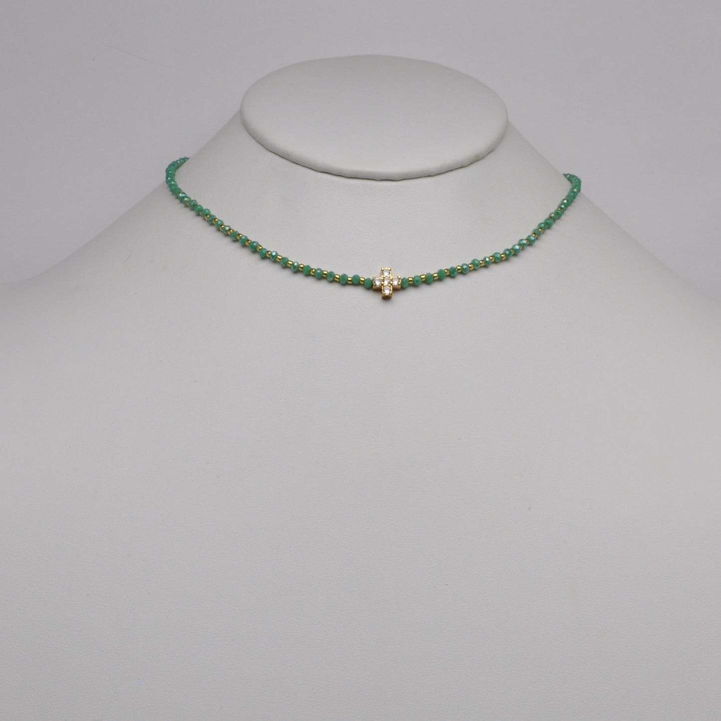 Crystal Cross Charm Necklace