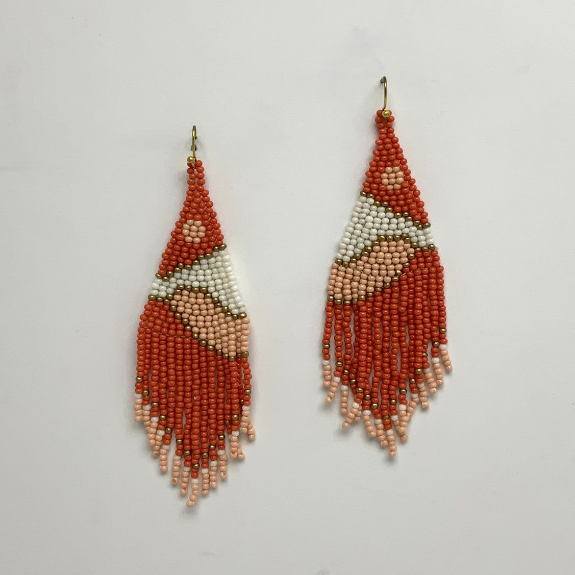 Beaded Design Tassel Earrings