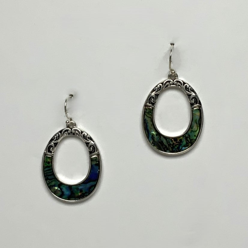 Oval Enamel Earrings