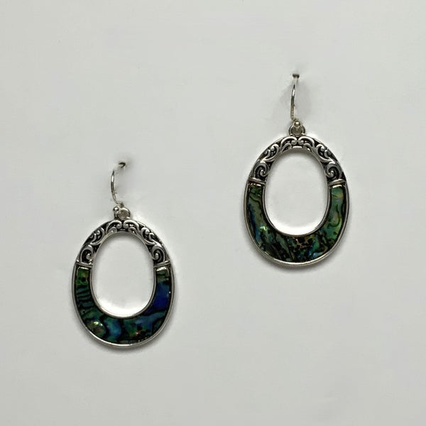 Oval Enamel Earrings