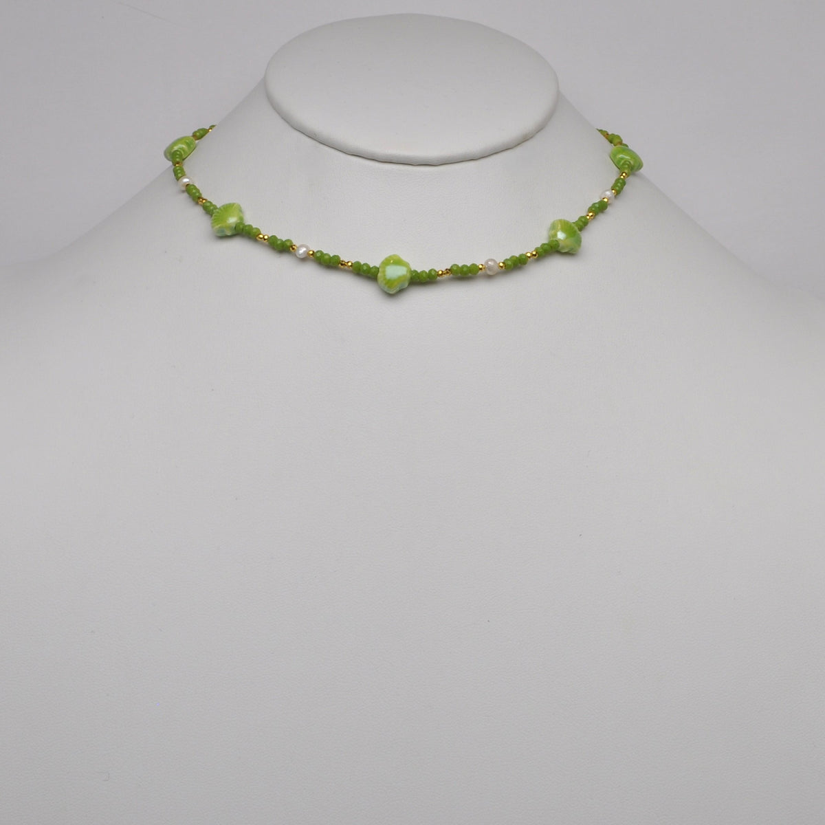 Seashell Crystal Beaded Necklace