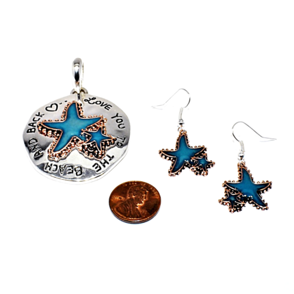 Starfish pendant set