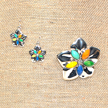 Flower pendant set