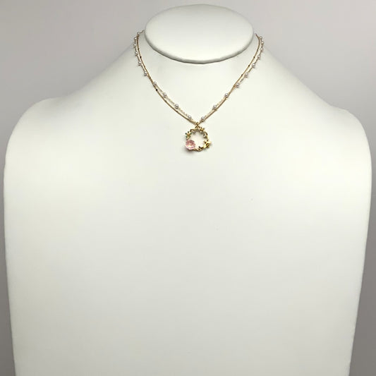 Delicate Layered Flower Pendant Necklace
