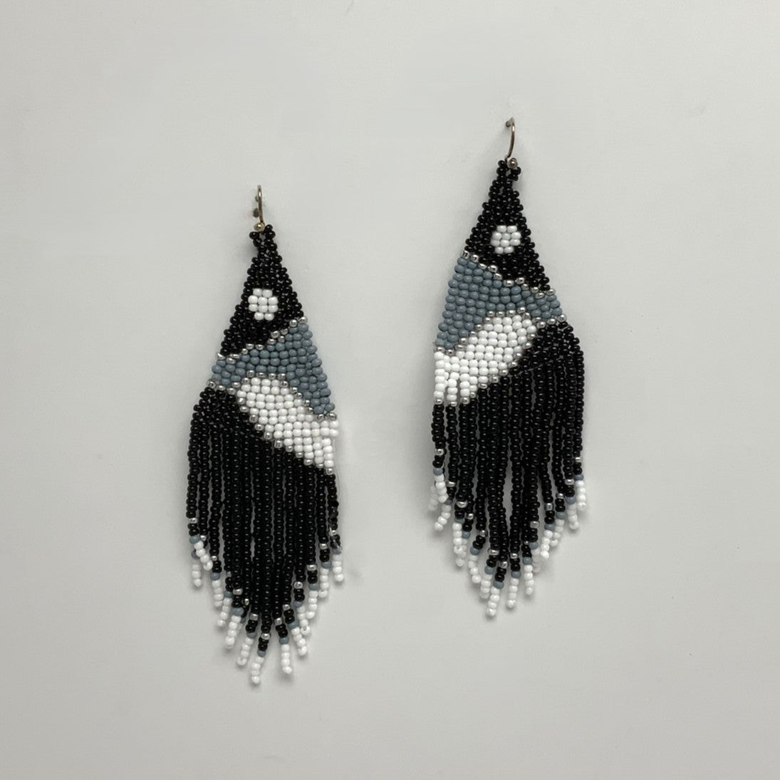 Beaded Design Tassel Earrings
