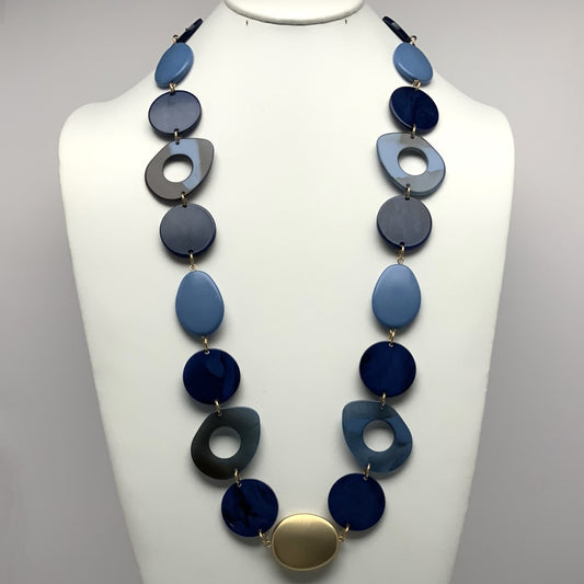 Rounded Lucite Drop Necklace