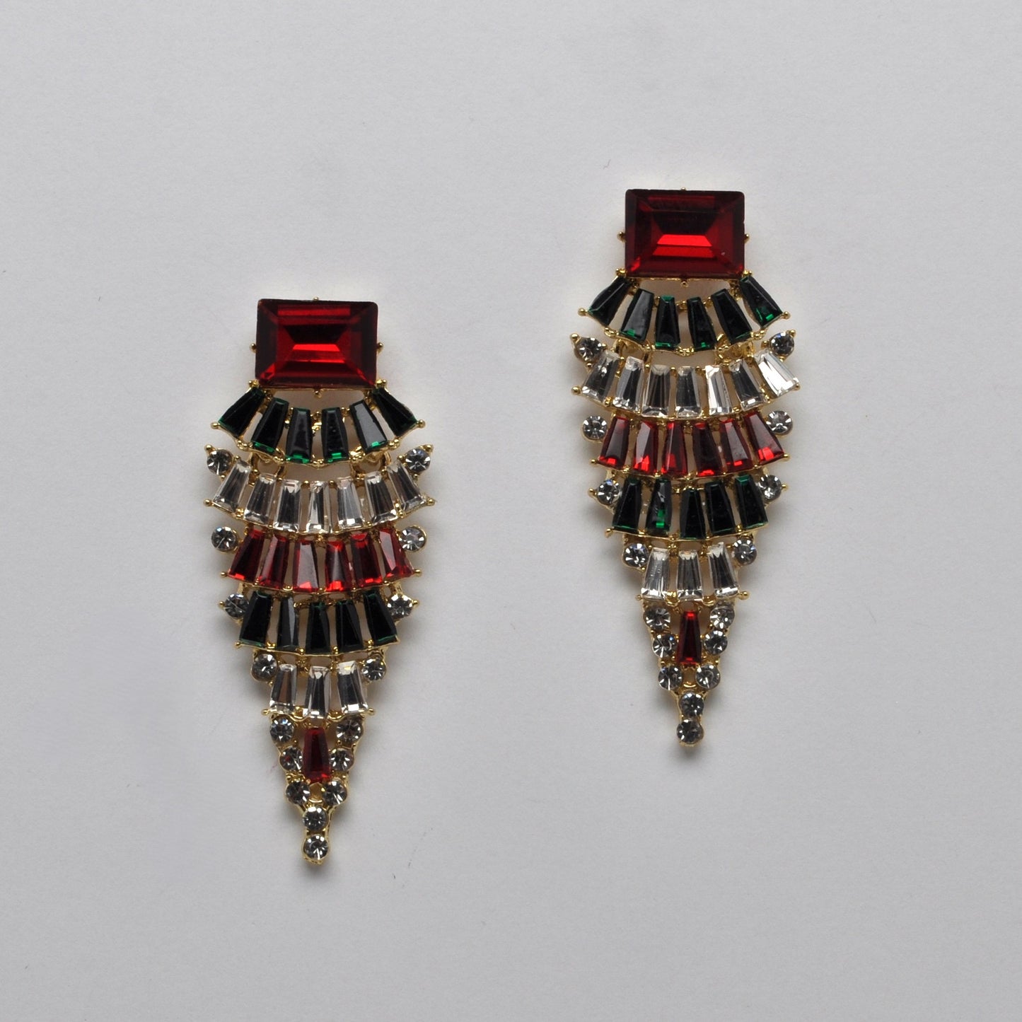 Descending Crystal Earrings