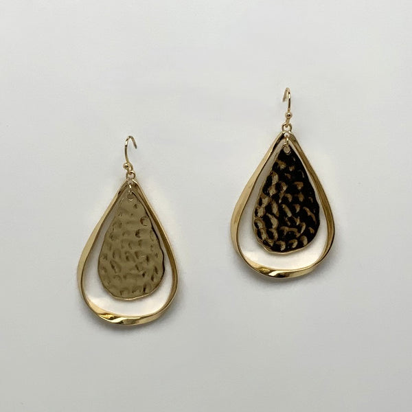 Hammered Teardrop Earrings