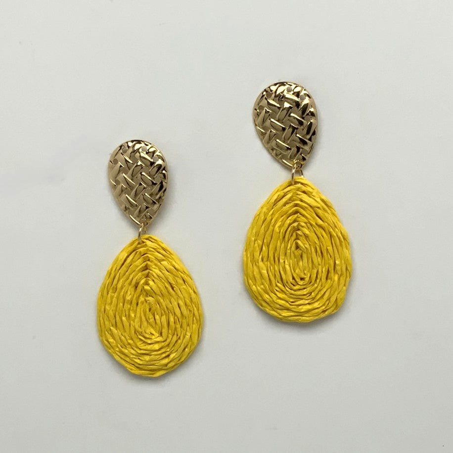 Paper Twine Teardrop Earrings