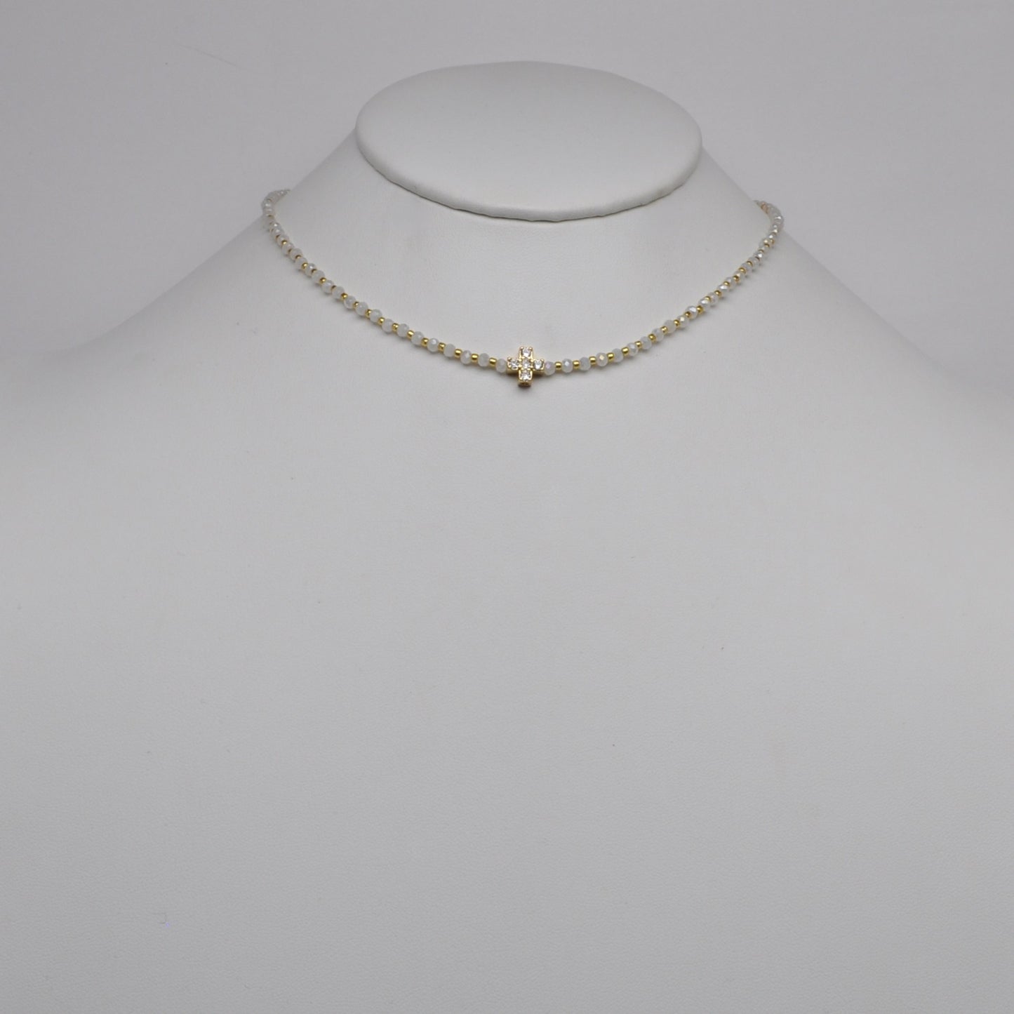 Crystal Cross Charm Necklace