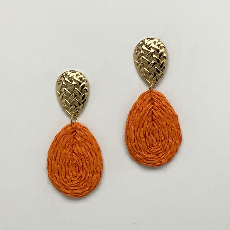Paper Twine Teardrop Earrings