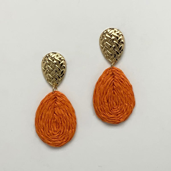 Paper Twine Teardrop Earrings