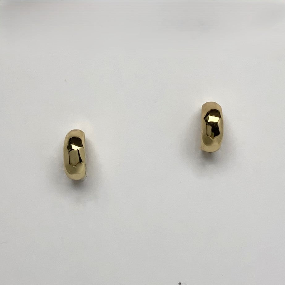 Small Chunky Clip on Hoop Earrings