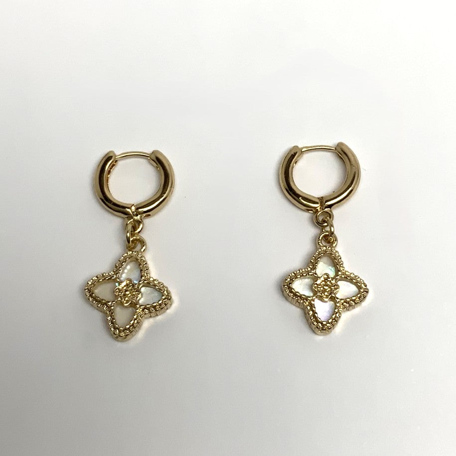 Clover Charm Drop Earrings