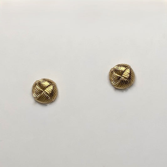 Hammered Line Pattern Clip On Earrings
