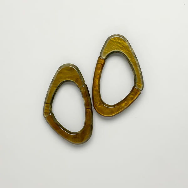 Lucite Hoop Drop Earrings