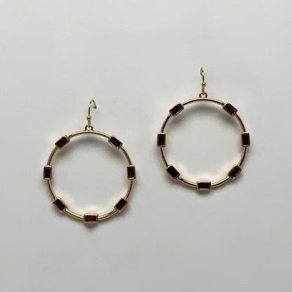 Circle Crystal Earrings