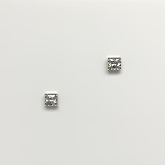 Designer Square Crystal Earrings