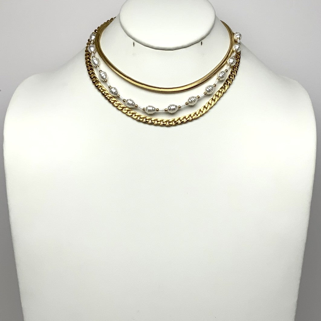 Layered Pearl Necklace