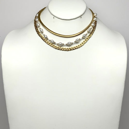 Layered Pearl Necklace