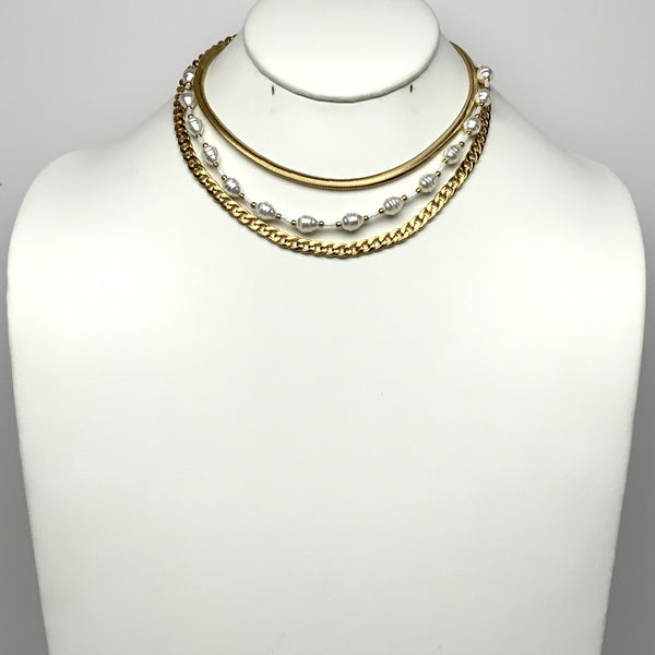 Layered Pearl Necklace