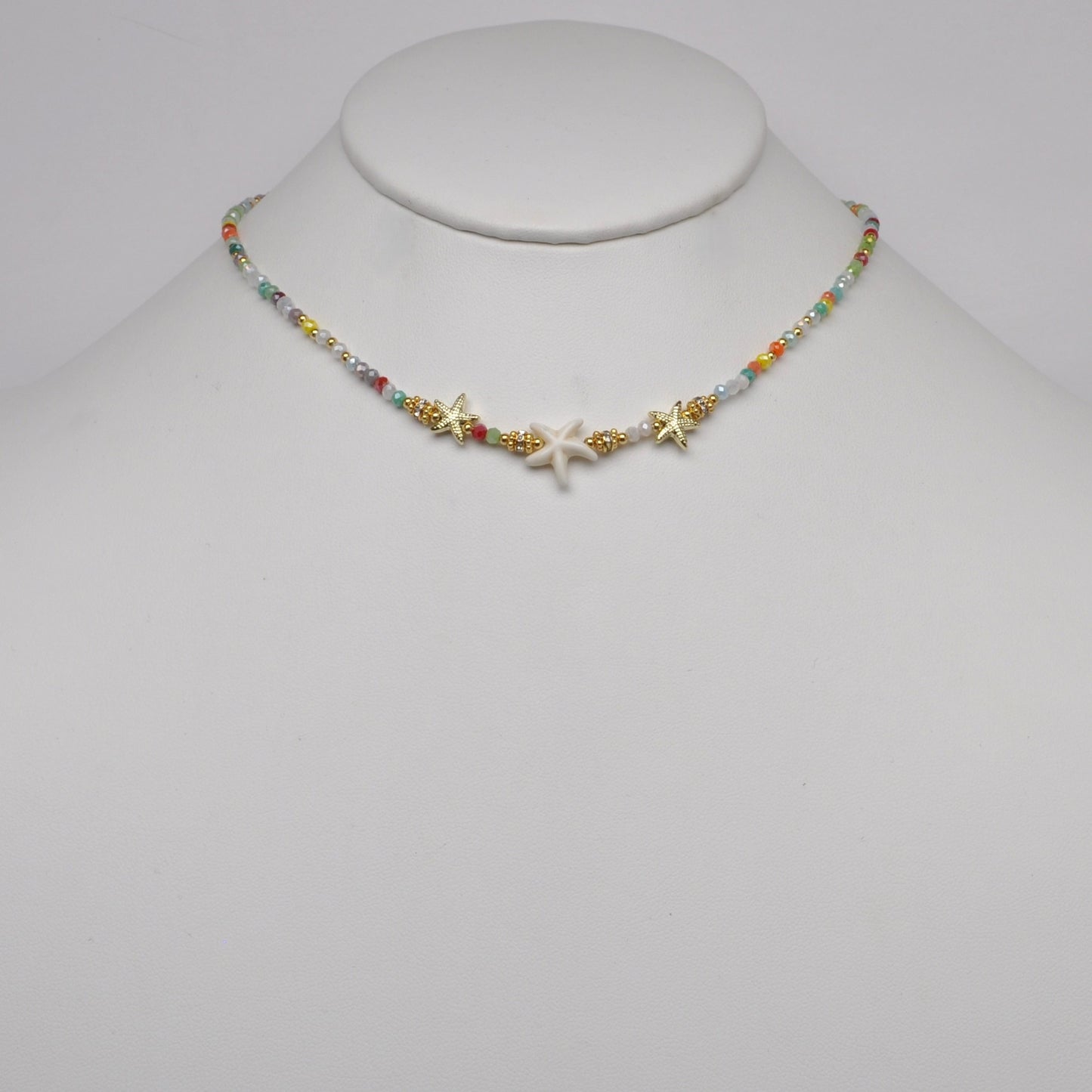 Crystal Starfish Charm Necklace