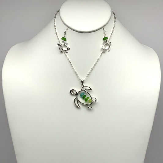 Beaded Turtle Necklace Set