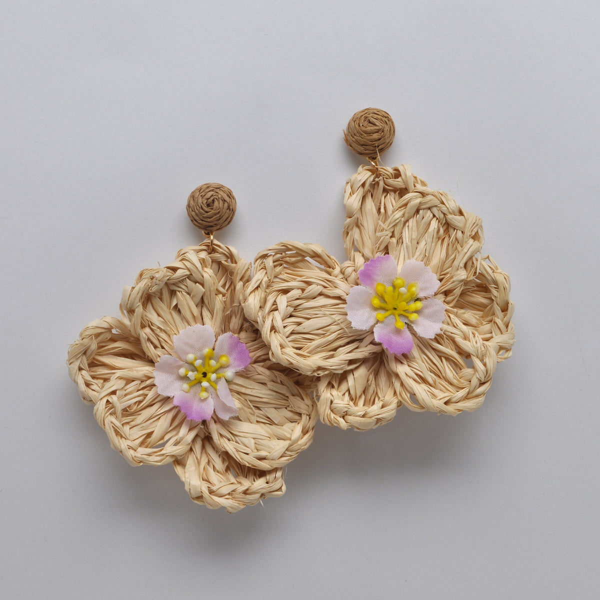 Twine Statement Flowers Earrings
