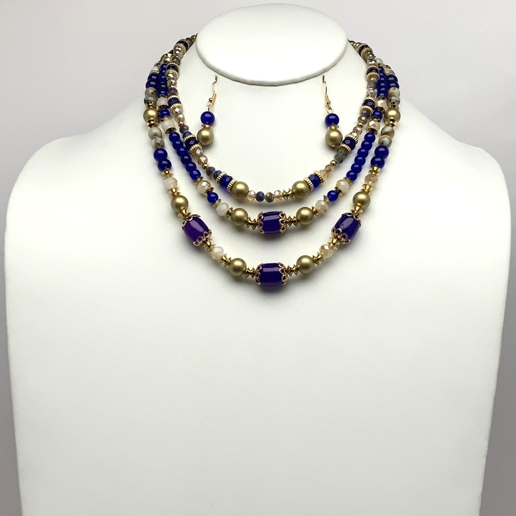 Chunky Crystal Unique Necklace Set