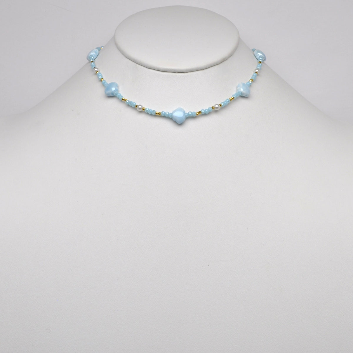 Seashell Crystal Beaded Necklace
