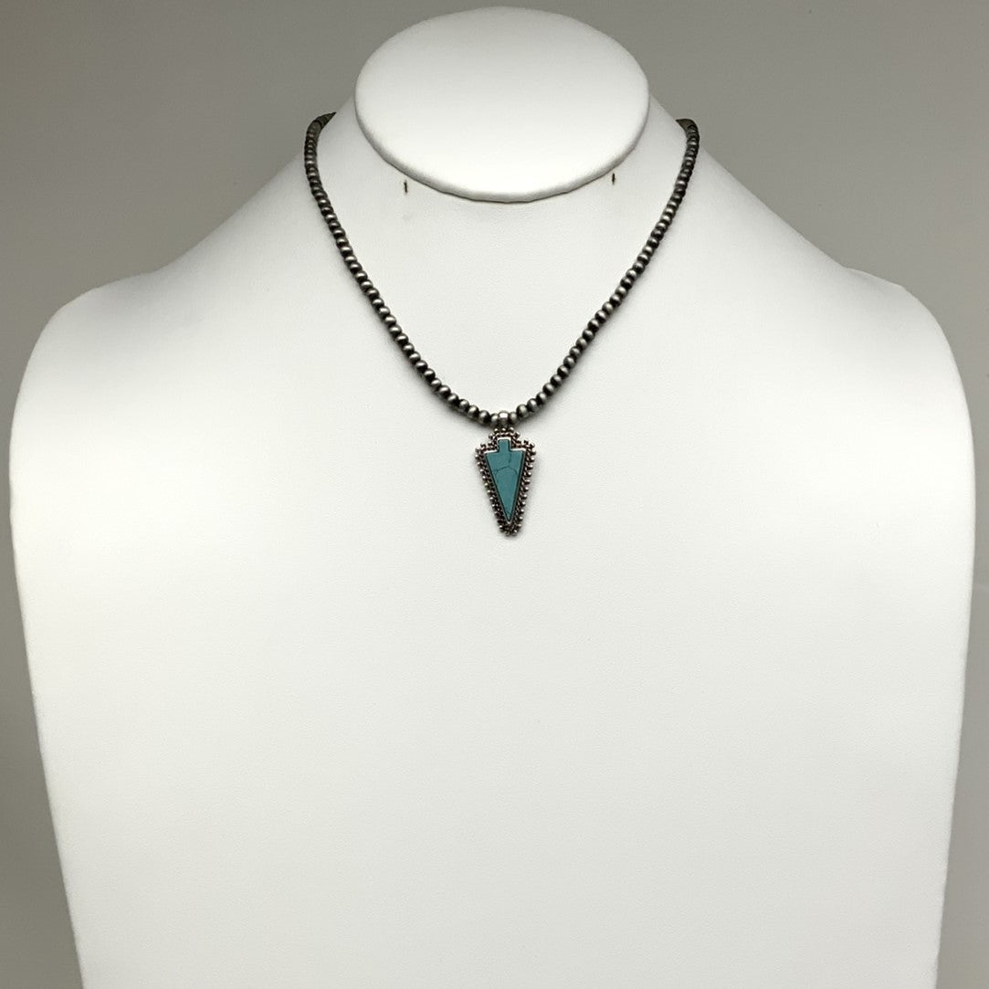 Western Turquoise Arrowhead Necklace