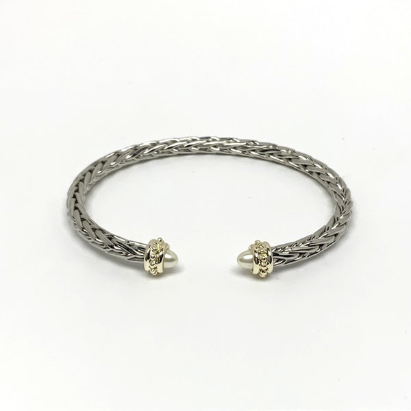 Braided Stone Cuff Bracelet